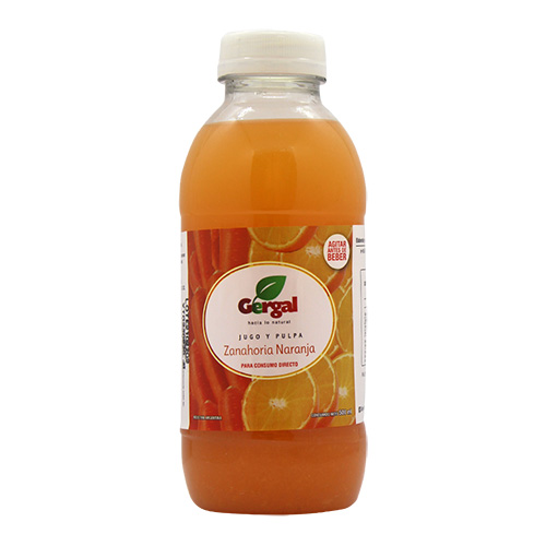 Jugos zanahoria y naranja con azúcar x 500ml x 12 unidades