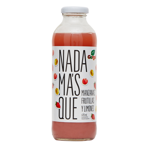 Manz, frutilla y limón NMQ 100% natural, sin azucar! x 500ml